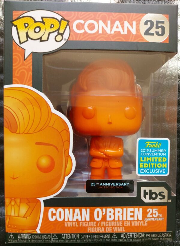 Conan O'Brien 25th Anniversary Orange Funko Pop Vinyl