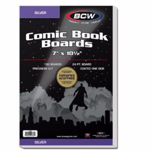 SILVER COMIC BACKING BOARDS (PACK OF 100)