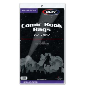 SILVER REGULAR COMIC BAGS (PACK OF 100)