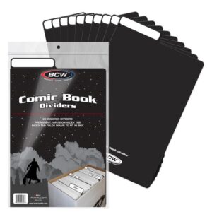 COMIC BOOK DIVIDERS BLACK (25 PACK)