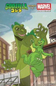 GODZILLA DESTROYS THE MARVEL UNIVERSE #1 ANIMATION VARIANT