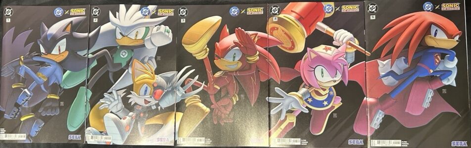 DC X SONIC the HEDGEHOG #1-5 CONNECTING COMPLETE